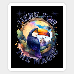 Here for the magic castle tucan Florida Orlando theme parks Sticker